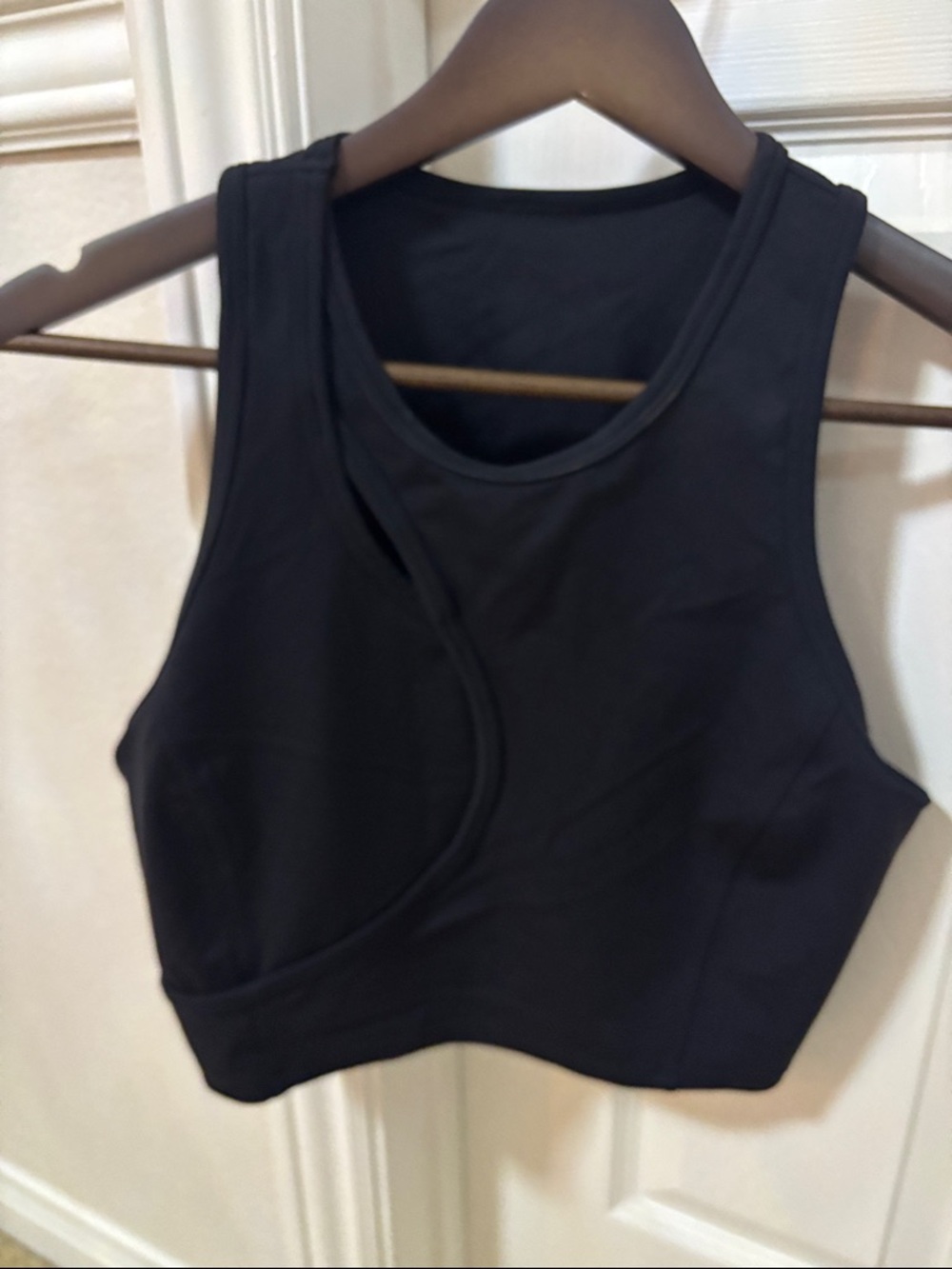 lululemon athletica Black Racerback Crop Tank